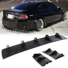 Rear Lip Bumper Diffuser Shark Fin Spoiler Wing Splitter For Acura TL 2004-2008