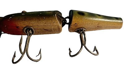 Leurre Creek Chub Midget Pikie Vintage Bois | Yeux Verre Pour Brochet