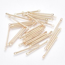 Stick Connectors Light Gold Colour Long Thin Links 25mm Long 50pcs SPB23