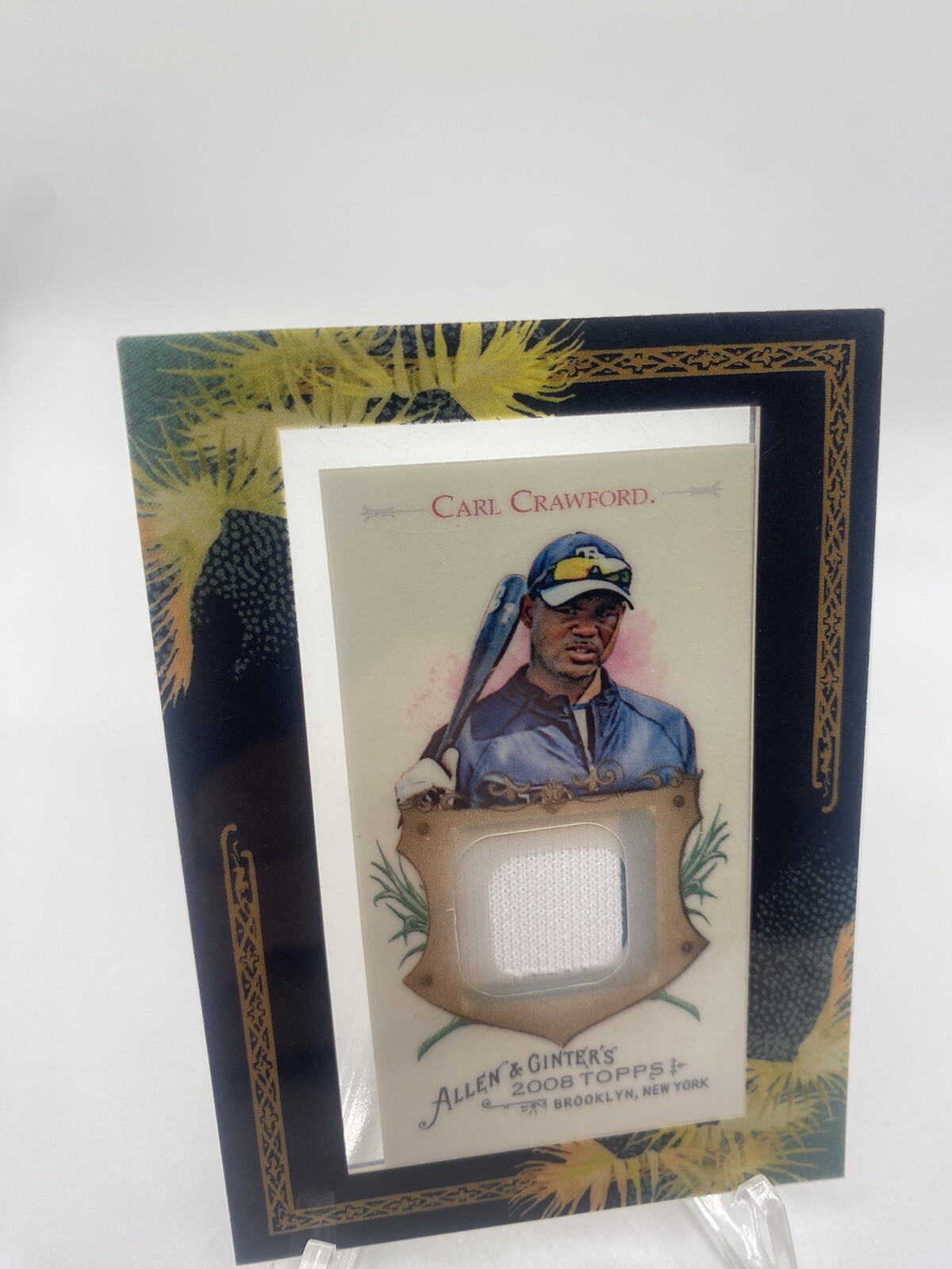 2008 Topps  Carl Crawford Allen and Ginter Relics #CC1 GAME WORN JERSEY