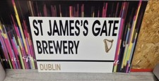ST JAME'S GATE BREWERY  Metal Tin Wall Sign Plaque Vintage Retro Beer  Man Cave