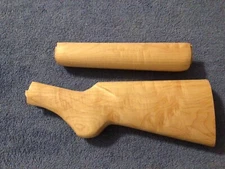 Marlin 336 (444 Cal) Rifle Stock@Forend Set Pistol Grip Curly Maple Repro