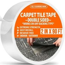 Carpet Tile Tape Double Sided Heavy Duty Rug Gripper 2 Sided Tape 2 IN x 90 FT 