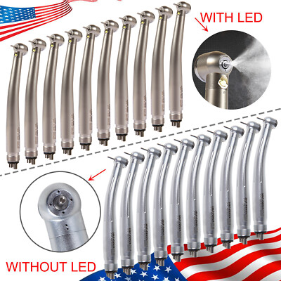 1-10* Dental High Speed Handpiece 4Hole LED Fiber Optic Turbine /NO-LED KYUS