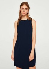 NEW MANGO (Zara Group) Blue (Navy) Double layer Dress size EUR M USA 6
