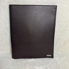 Rolodex Business Journal Interior Card Organizer Pen Loop Brown Leather