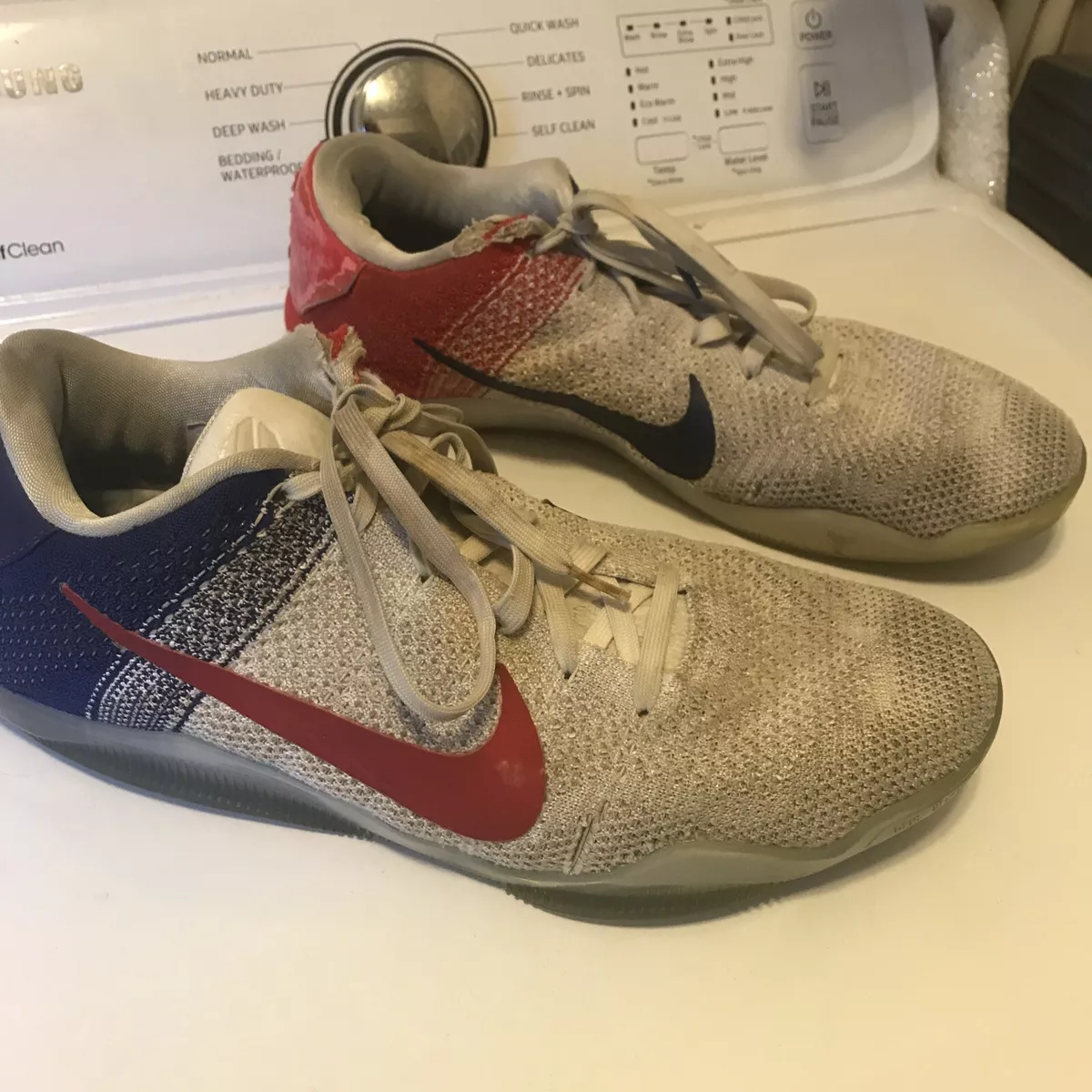 Nike Kobe 11 XI Low Elite USA Olympic Red White Blue Size 13 822675-184