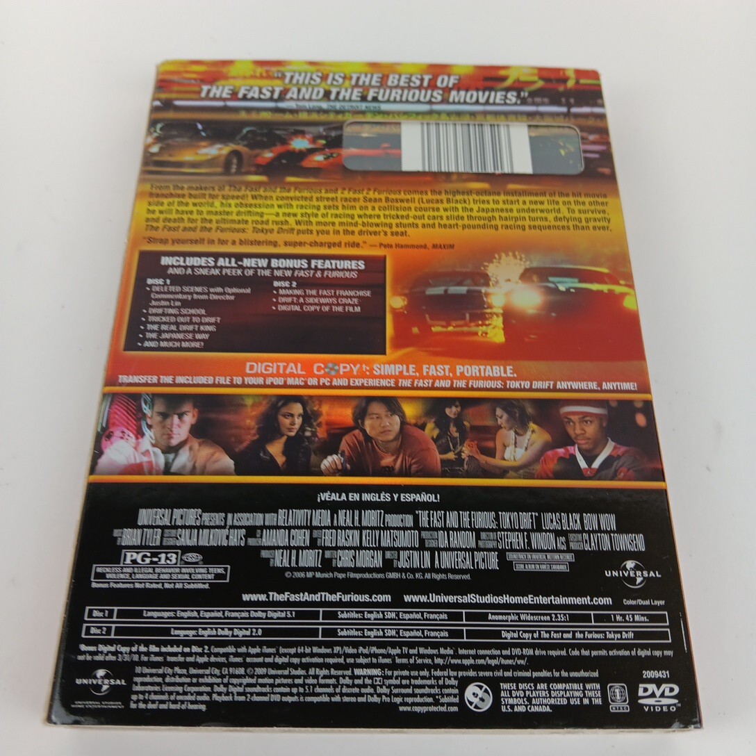 The Fast and the Furious: Tokyo Drift (DVD, 2009, 2-Disc Set The Fast and the Furious: Tokyo Drift (DVD, 2009, 2-Disc Set