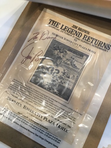 1987 Legend Returns Jim Brown Signed Autographed Newspaper Ad "To David" - Picture 5 of 5