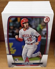 30) LIVAN SOTO 2023 Bowman RC rookie card #46 LA Angels 3 lot available