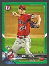 2018 Bowman Parker Bridwell #70 Green Parallel /99 - Angels