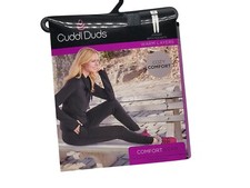 Cuddl Duds Womens Jogger Pockets Heather Gray Warm Layers Comfortwear Stretch