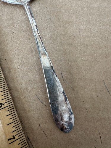 Vintage WM Rogers Mfg Co Original Silverplated Tomato Server Slotted Spoon 7.5” - Picture 3 of 6