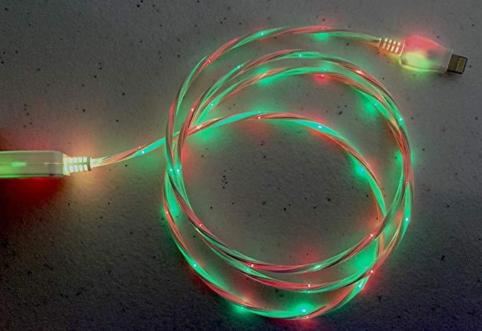 LED light-up charger cable FOR apple iPhone 8 7 6 plus 5S 4 galaxy s7 ...