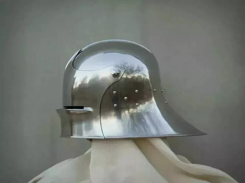 Medieval Knight Steel Italian Sallet Helmet German Gothic Helmet For Cosplay - Picture 3 of 6