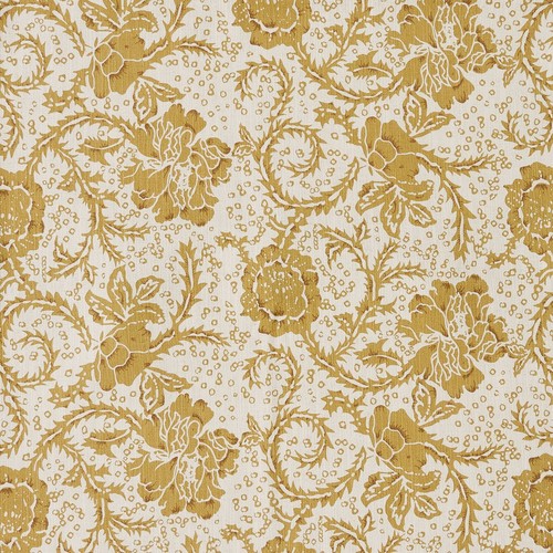 Dorset Gold Queen Bed Skirt Floral Gold and Creme Country Ruffled VHC Brands - Picture 2 of 5