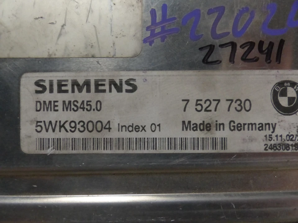 ORDENADOR BMW Z4 ECU ECM 7527730 Foto 3 de 3