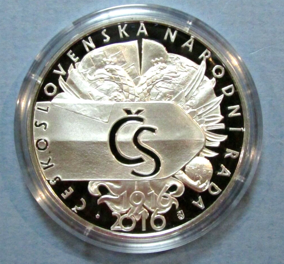2016 Czech 500 Korun Silver PROOF Coin Czechoslovak National Council Slovakia - Image 2 of 4