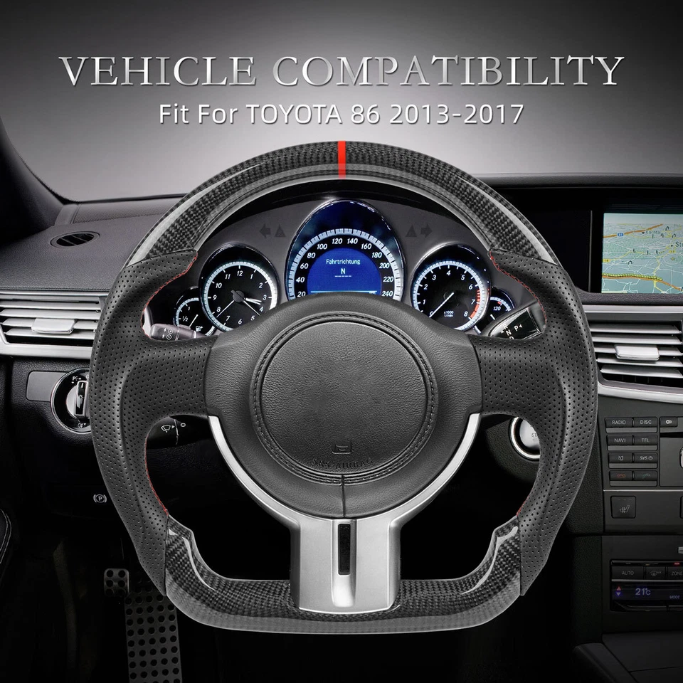 💘Volante de fibra de carbono para Subaru BRZ para Toyota 86 para Scion FR-S 12-16 Foto 4 de 4