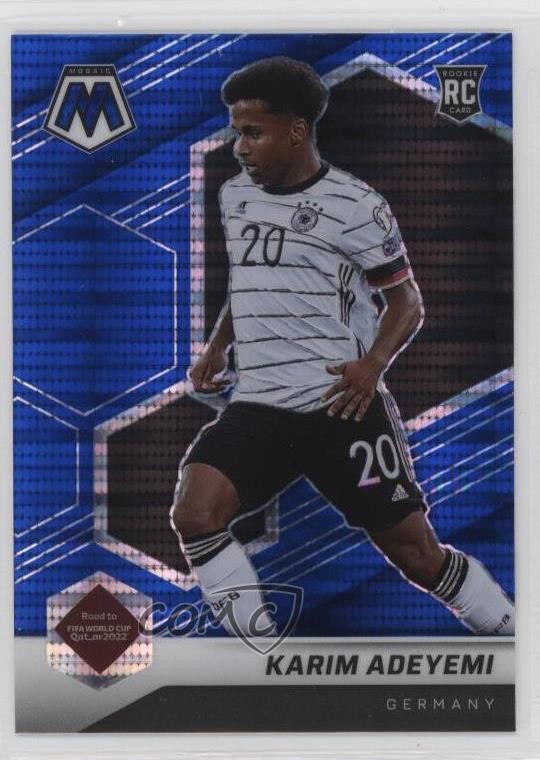 2021 Panini Mosaic FIFA Road to World Cup Blue Pulsar Prizm Karim Adeyemi 0b4t