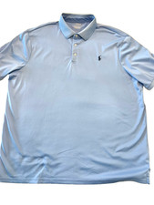 Ralph Lauren Polo Shirt Mens XL Blue Golf Performance Stretch Logo