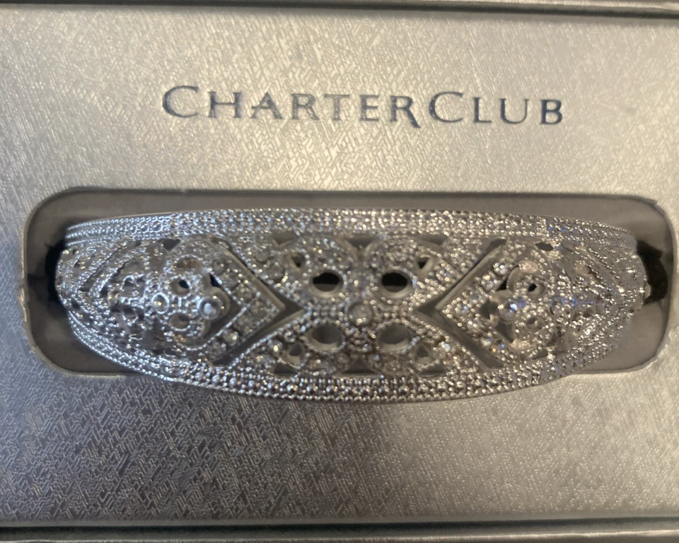 Chater Club Brazalete Bisagras Pulsera Cristal Tono Plata Mezcla Metal Foto 2 de 4