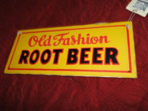 Old Fashion Root Beer HEAVY Metal Tin Sign Retro Vintage Advertising  15" X 6"
