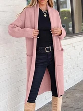 ANRABESS Cardigan Long Sweater Oversized Knit Coatigan Duster Coat Small
