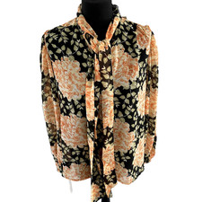 Mint Velvet Orange Floral Print Blouse Size: Large. Brand New with Tags RRP £89