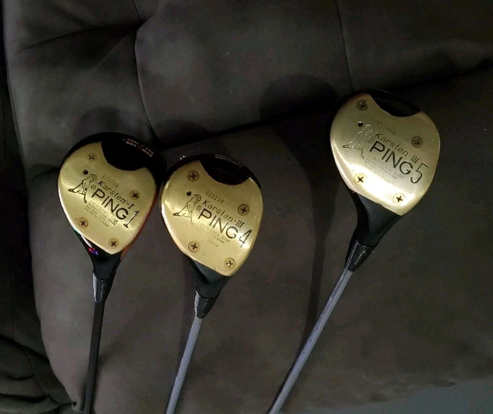 PING Karsten I & III WOOD SET 1  4 & 5 WOODS  With Ping Head Covers  - Image 2 of 4