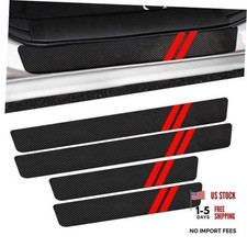 Door Sill Decal Protectors, Anti-scratch Car Door Sill Protection 4 PCS Red