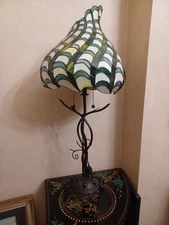 TIFFANY BAMBOO STYLE WORKMANSHIP LARGE TABLE LAMP 1980