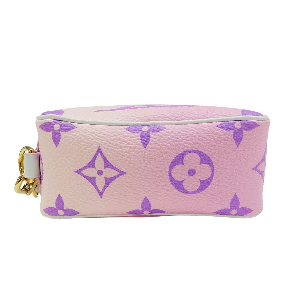 Auth Louis Vuitton Wapity Case Sunrise Pastel Cosmetic Pouch Pink