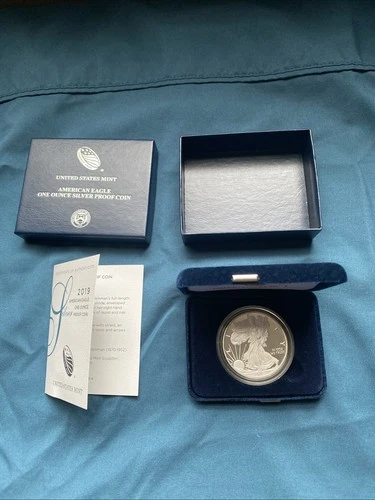 American Eagle 2019-W Silver Proof One Ounce Coin 19EA COA Original Box