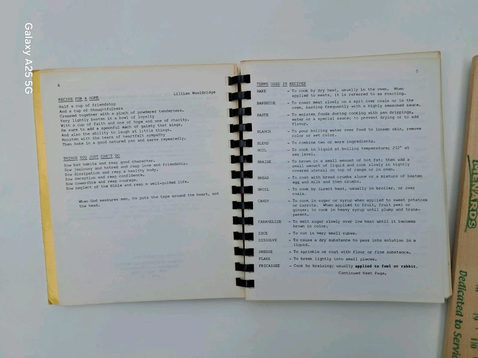 1974 Russiaville Indiana Community Spiral Cookbook Ladies Society and Church - Image 2 of 4