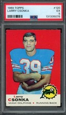 1969 TOPPS #120 LARRY CSONKA PSA 5 DOLPHINS RC HOF [G078]
