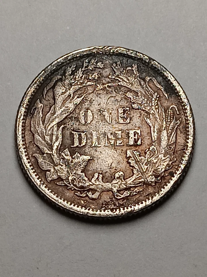 1876 P US Seated Liberty Silver Dime - Image 3 of 4