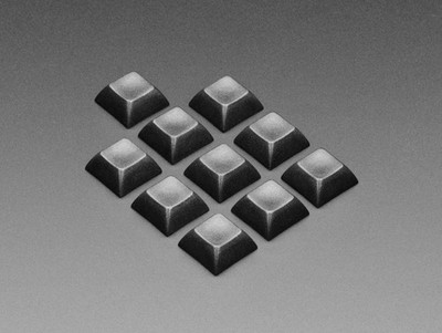 Schwarze DSA Keycaps für MX-kompatible Schalter, Tastenkappen, 10er-Pack
