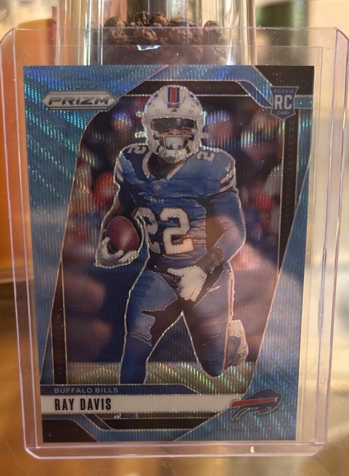 2024 Panini Prizm - Rookie Blue Wave Prizm #382 Ray Davis /230 RC Bills