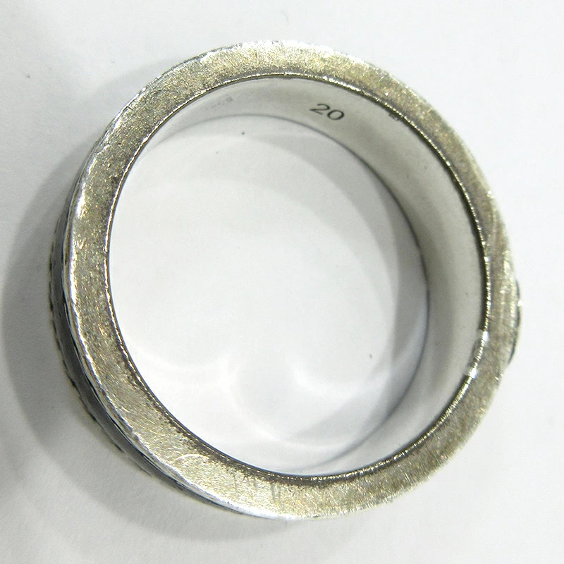 GUCCI Enamel Interlocking G Silver Ring 645573/J8… - image 6