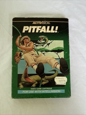 Intellivision Game Pitfall! CIB Complete In Box Manual Overlays Tested Working