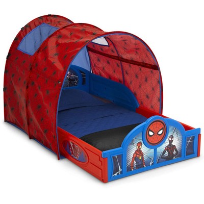 Delta Children BB81422SM-1163 Marvel Spider Man Sleep Play Toddler Bed with Tent