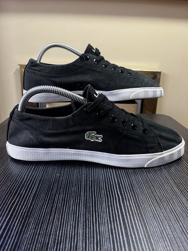 Lacoste Men's Canvas Deck Shoes Trainers Pumps Black UK 6 fast dispatch sneaker - Picture 1 of 13