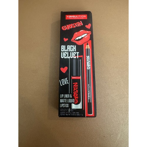 Makeup Revolution Ghostin Black Velvet Lip Liner & Matte Liquid Lipstick Set