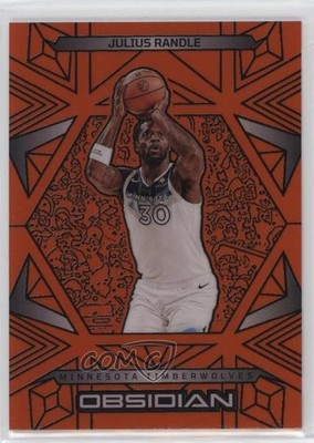 2024 Panini Obsidian Electric Etch Orange Flood 84/125 Julius Randle #138 11ng