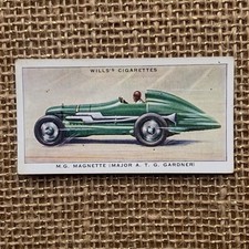 Mg Magnette Car Major Gardner Speed Series 20 1938 Wills Cigarette Tobacco Card Mg Magnette Car Major Gardner Speed Series 20 1938 Wills Cigarette Tobacco Card