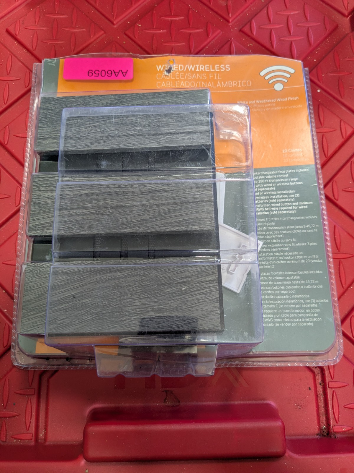 Style Selections - Wired/Wireless Doorbell Wood Tone Or Whit