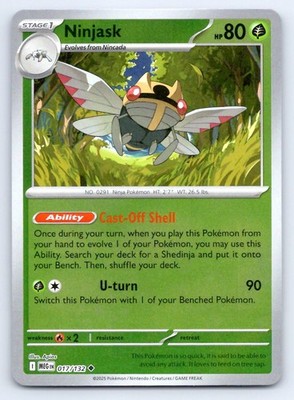 Ninjask Mega Evolution MEG REVERSE HOLO UC 017/132 NM