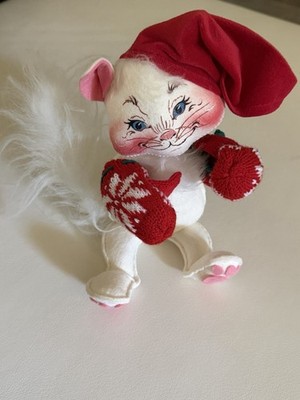 1991 Annaless Christmas Kitten w/Mittens, Doll/Figurine - Vintage