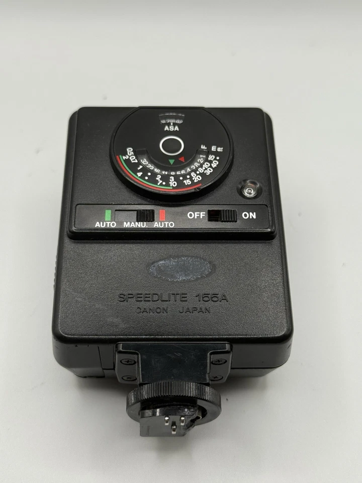 Canon Speedlite 155A Flash • Tested Working • Clean • Minor Mount Chip Read - Image 2 of 4
